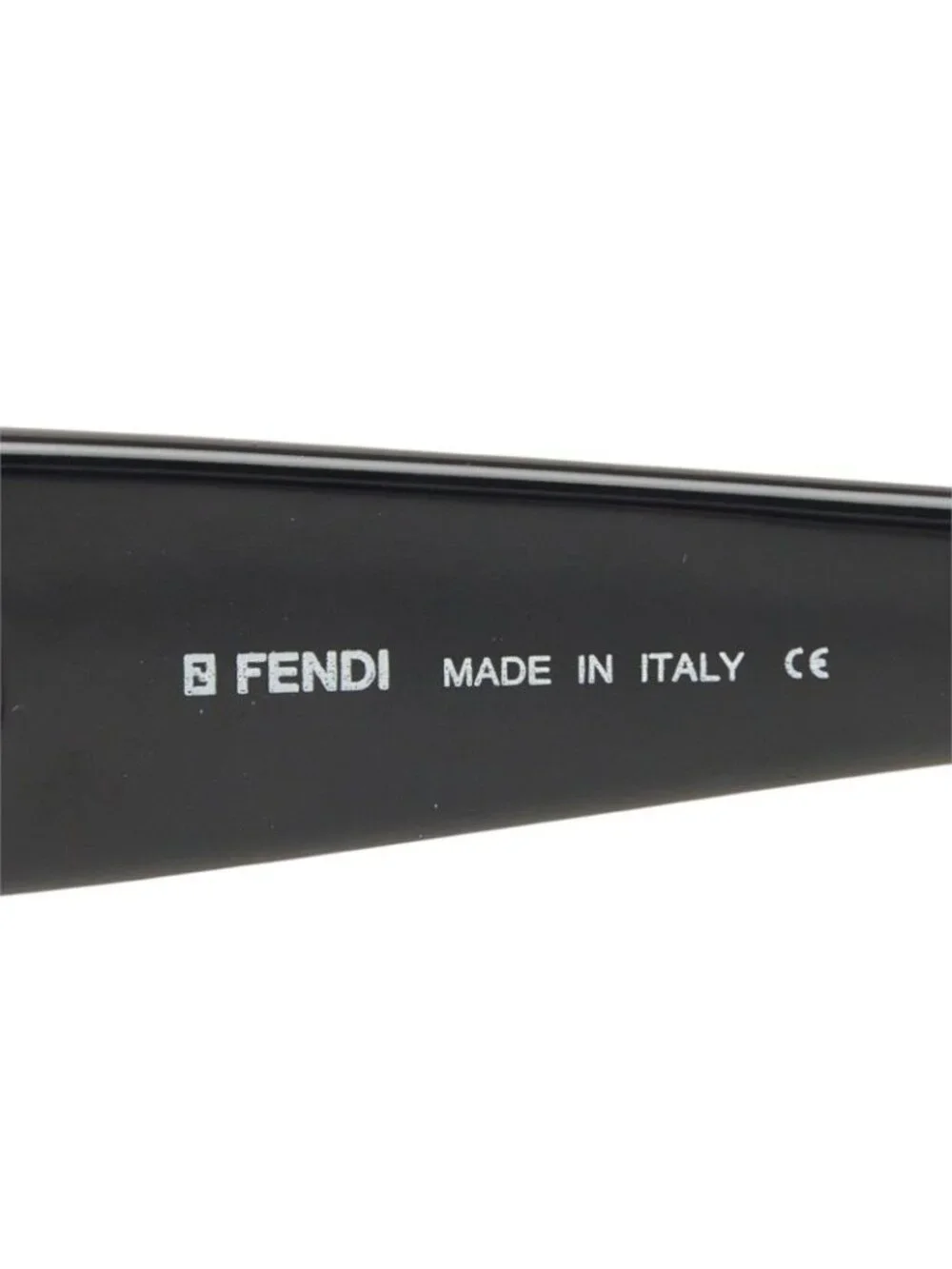 Fendi Oval Sunglasses Black Gold Acetate Plated Eyewear